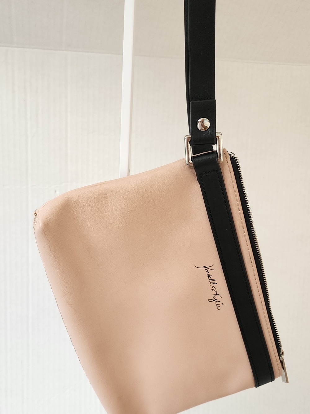 Kendall + Kylie Blush Pink Wristlet Clutch | Minimalist Vegan Leather Pouch - Picture 5 of 5